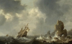 Ships Wrecked on a Rocky Coast by Hendrick Staets