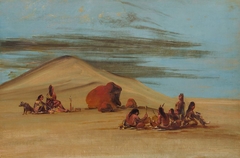 Sioux Worshiping at the Red Boulders by George Catlin