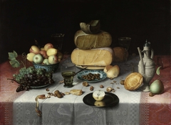 Still Life with Cheese by Floris Claesz. van Dijck