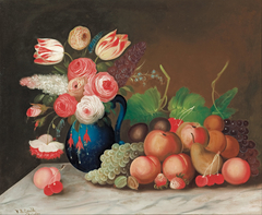 Still life with fruit and flowers by William Buelow Gould