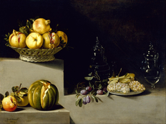 Still Life with Fruit and Glassware by Juan van der Hamen