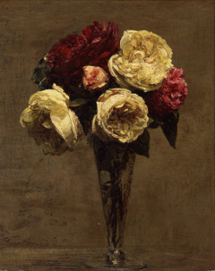 Still life with roses by Henri Fantin-Latour