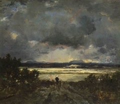 Sunset in the Auvergne by Théodore Rousseau