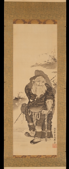Taigong Wang [center of a triptych of Taigong Wang, Dragon, and Carp]