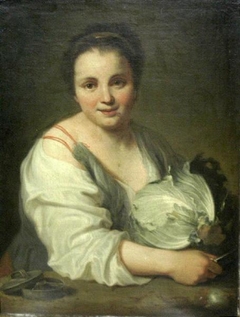 The Cabbage Cutter by Jean-Baptiste Santerre