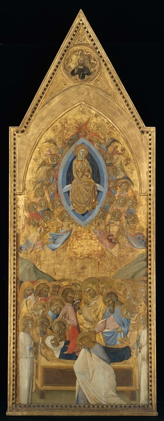 The Dormition and Assumption of the Virgin (center panel) by Niccolò di Ser Sozzo Tegliaccio