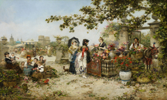The Flower Market by José Benlliure y Gil
