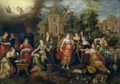 The foolish virgins and the wise virgins by Pieter Lisaert