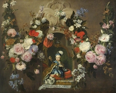 The Future King Joseph II, King of Hungary and Holy Roman Emperor (1741-1790) as a Child in a Floral Setting by Anonymous