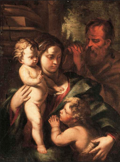 The Holy Family with John the Baptist by Nicola Vaccaro