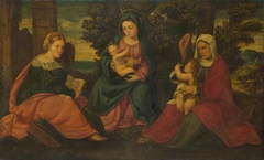 The Madonna and Child with Saints by Anonymous