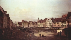 The Old Market in Dresden from Seegasse