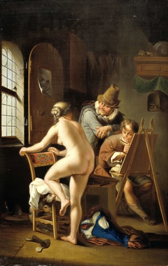 The Painter and his Model by Unknown Artist