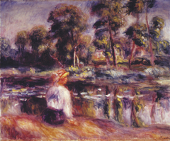 The Pond at Chaville by Auguste Renoir