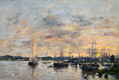 The Port of Bordeaux by Eugène Louis Boudin
