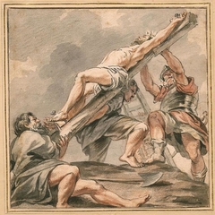 The raising of the cross (Matthew 27: 31-37) by Peter Paul Rubens