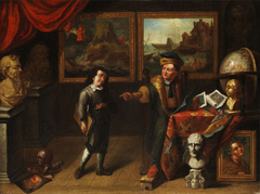 The Scholar with His Student by Anonymous