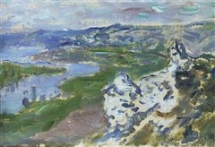 The Seine, from Chantemesle's Heights by Claude Monet