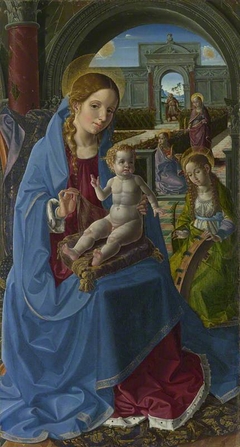 The Virgin and Child with Saints by Paolo da San Leocadio
