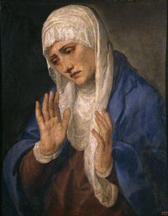 The Virgin Dolorosa with her Hands apart by Titian