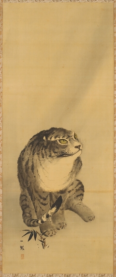 Tiger [left of a pair of Tiger and Dragon] by Mori Ippō