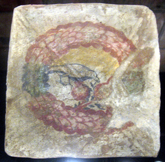 Tile with Bird Inside Wreath, Yale University Art Gallery, inv. 1933.259 by Anonymous