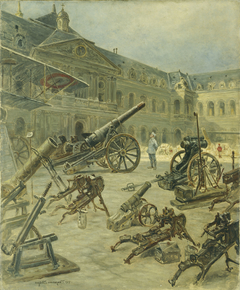 Trophées de guerre dans la cour des Invalides, en 1917 by Eugène Chaperon