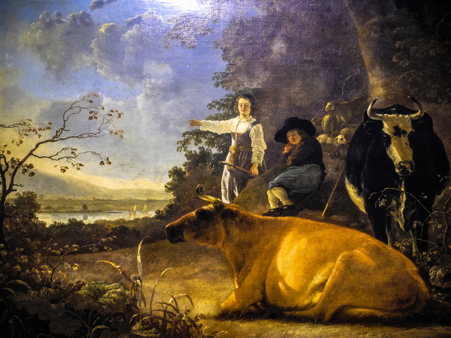 Two Cows with a Shepherd and Shepherdess