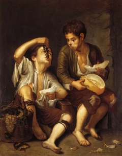 Two Urchins eating Melon and Grapes (after Murillo)