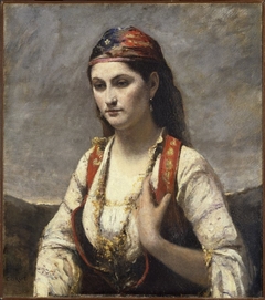 The Young Woman of Albano (L'Albanaise) by Jean-Baptiste-Camille Corot