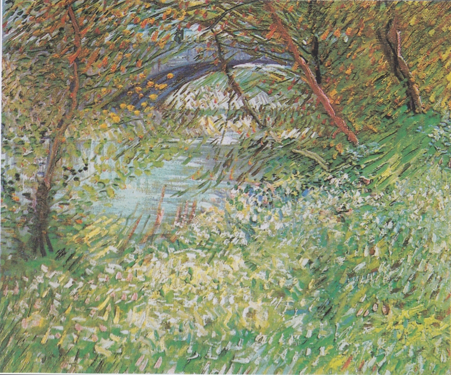 River Bank in Springtime / Banks of the Seine with the Pont de Clichy in the Spring