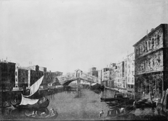 View of Canale Grande in Venice with the Rialto Bridge
