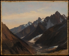 View of The Chamonix Valley. Study