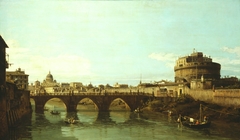 View of the Tiber in Rome with the Castel Sant'Angelo