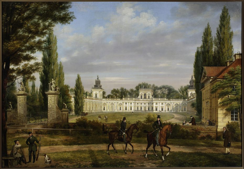View of the Wilanów Palace from the entrance
