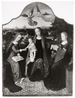 Virgin and child with St. Agnes and Catherine by Adriaen Isenbrandt
