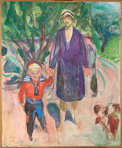 Woman with Small Boy by Edvard Munch
