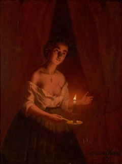 Young Lady in Candlelight