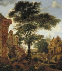 A Castle Ruin by Jan van der Heyden
