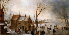 A Winter Scene on the Ice by Anonymous