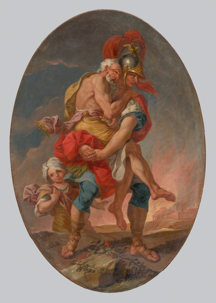 Aeneas Rescues Anchises from Burning Troy