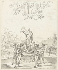 Algemene Wapening, decoratie op het Kadijksplein, 1795 by Unknown Artist