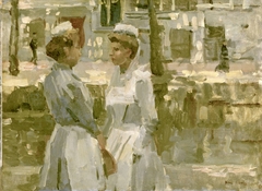 Amsterdam household maids by Isaac Israels