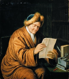 An Old Man Reading by Willem van Mieris