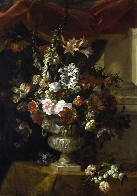 An urn with flowers