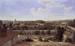 Ansicht von der Villa Malta nach Norden. by Johann Christian Reinhart