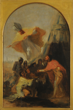 Apparition of Saint Isidore to Saint Ferdinand, king, before the walls of Seville by Francisco Goya