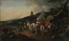 Aufbruch eines Heeres aus dem Lager by Johann Heinrich Roos
