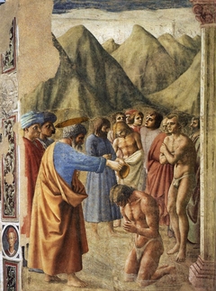 Baptism of the Neophytes by Masaccio