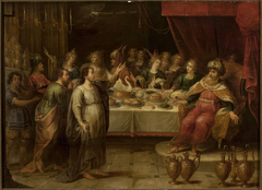 Belshazzar's feast (Daniel 5:1-31) by unknown Flemish painter